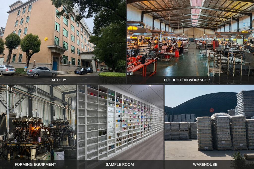 Candle jar factory, production workshop, equipment, sample room and warehouse