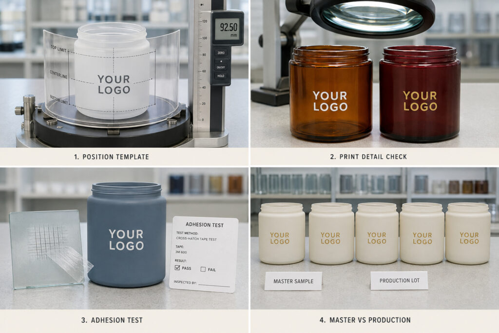 Custom candle jar logo quality inspection process