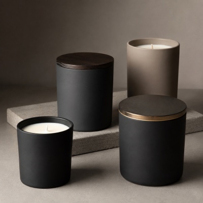 Matte Glass Candle Jars