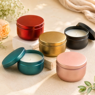 Tin Candle Jars